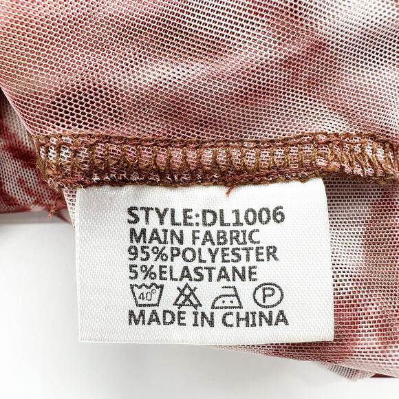 NWT Revolve By DYLN Kaia Mesh Mini Dress in Chocolate Print Size Medium - Picture 8 of 10